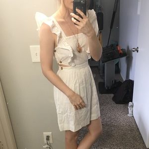 Madewell ruffle strap mini dress